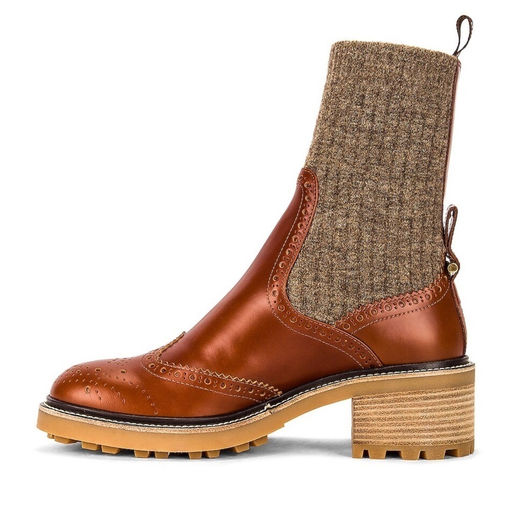 NWT Chloe Franne Ankle Boots in Classic Tobacco - size 36 - Picture 5 of 5